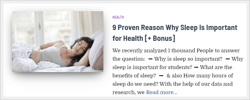 why sleep is important