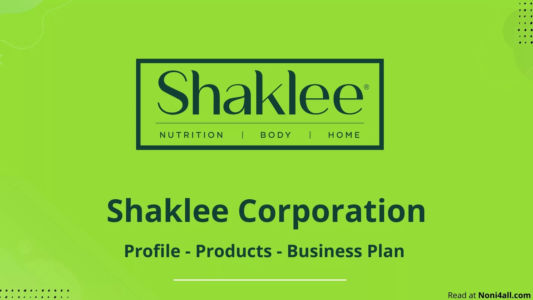 Shaklee website